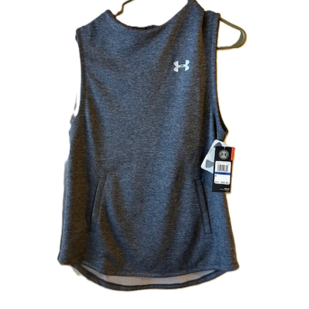 Girls Grey Sleeveless Under Armour Top